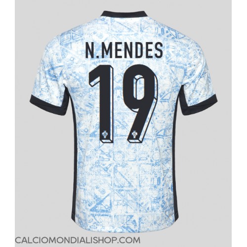 Maglie da calcio Portogallo Nuno Mendes #19 Seconda Maglia Europei 2024 Manica Corta